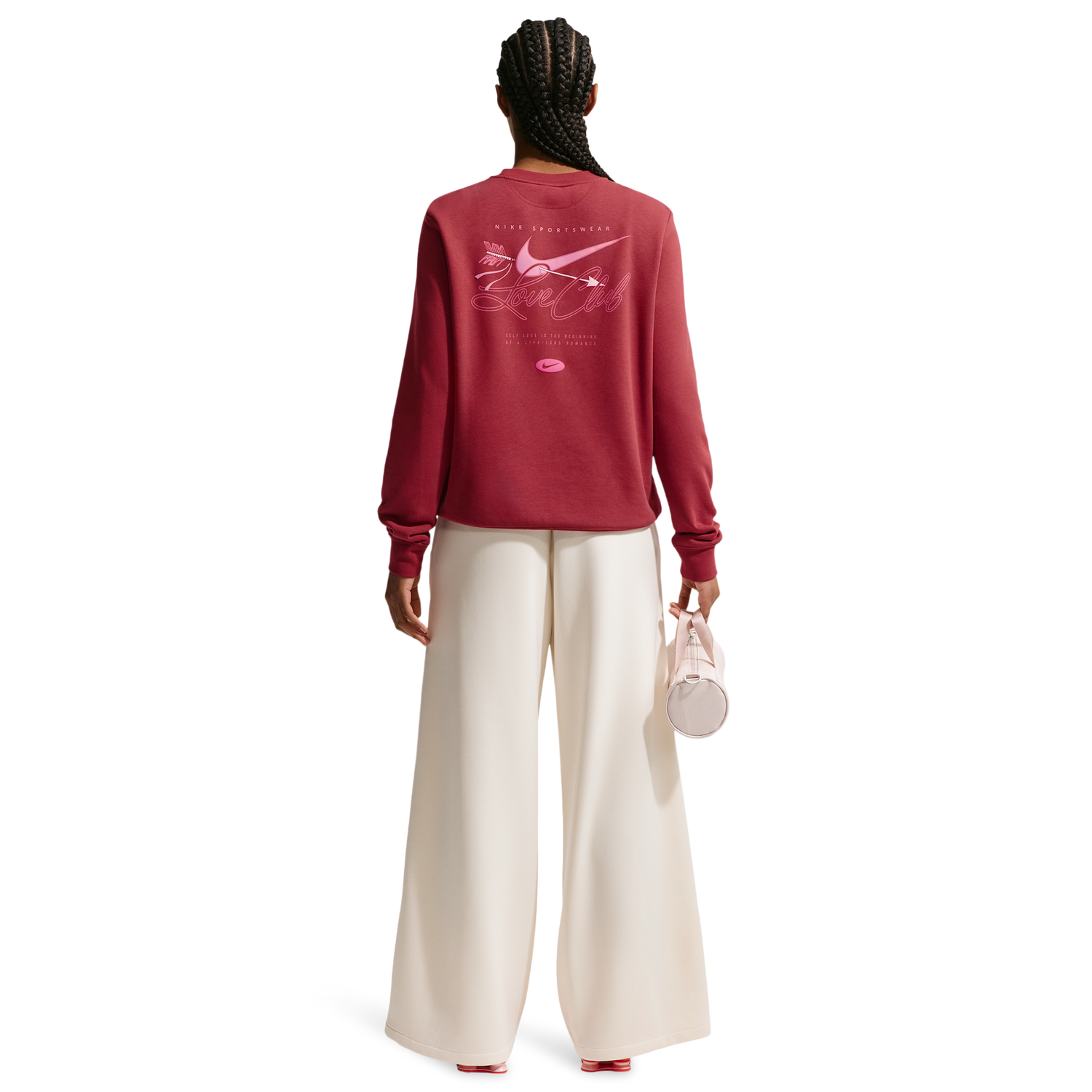 Nike NSW Club VDay Crew - Women's - Team Crimson/Rush Pink