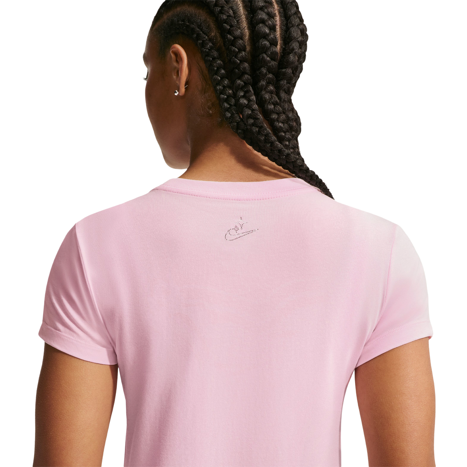 Nike NSW Chill Knit Mid Crop Bling - Women's - Pink Foam/Pink Foam