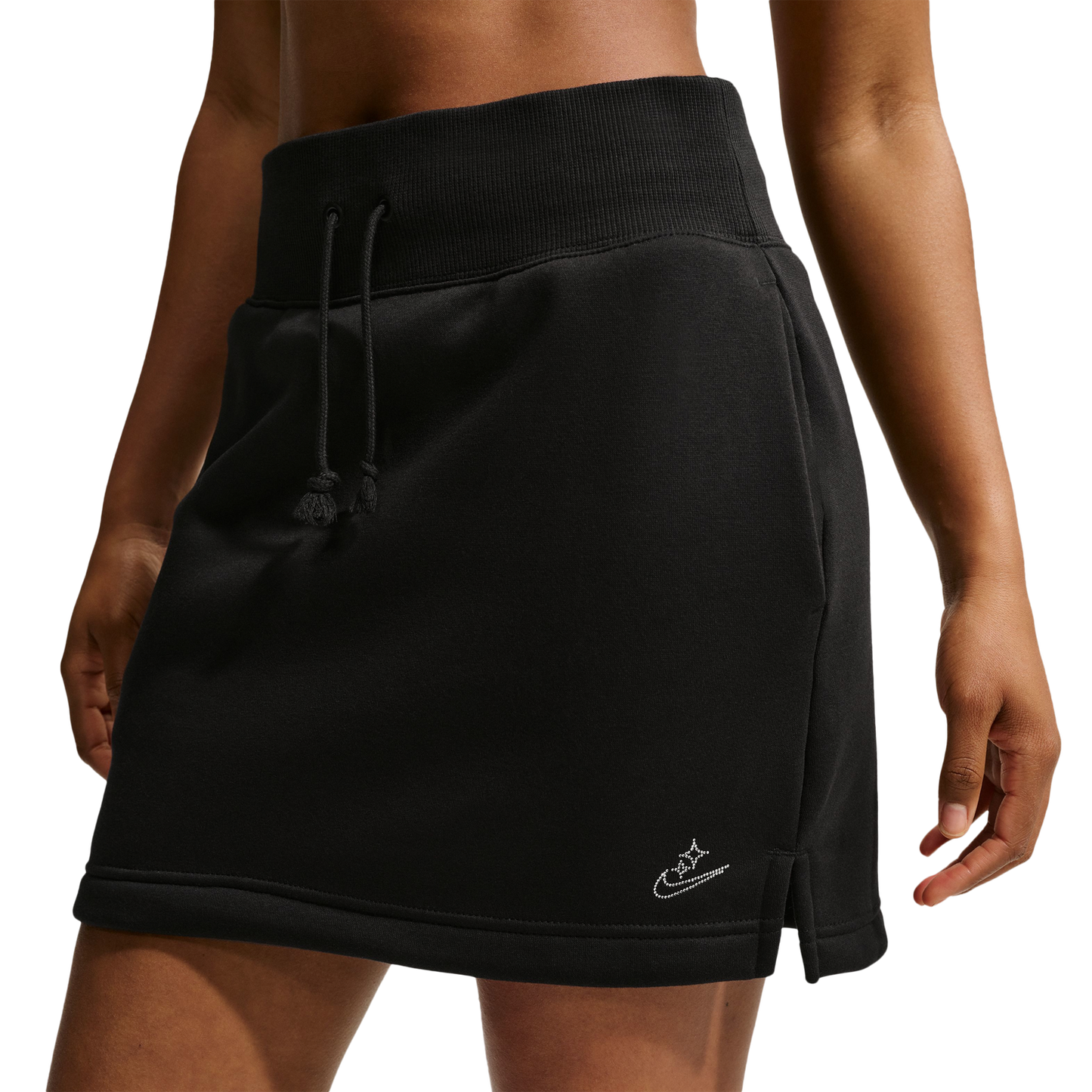 Nike NSW Phoenix Fleece HR Bling Mini Skirt - Women's - Black/Black