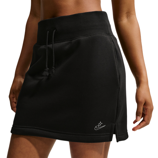 Nike NSW Phoenix Fleece HR Bling Mini Skirt - Women's - Black/Black