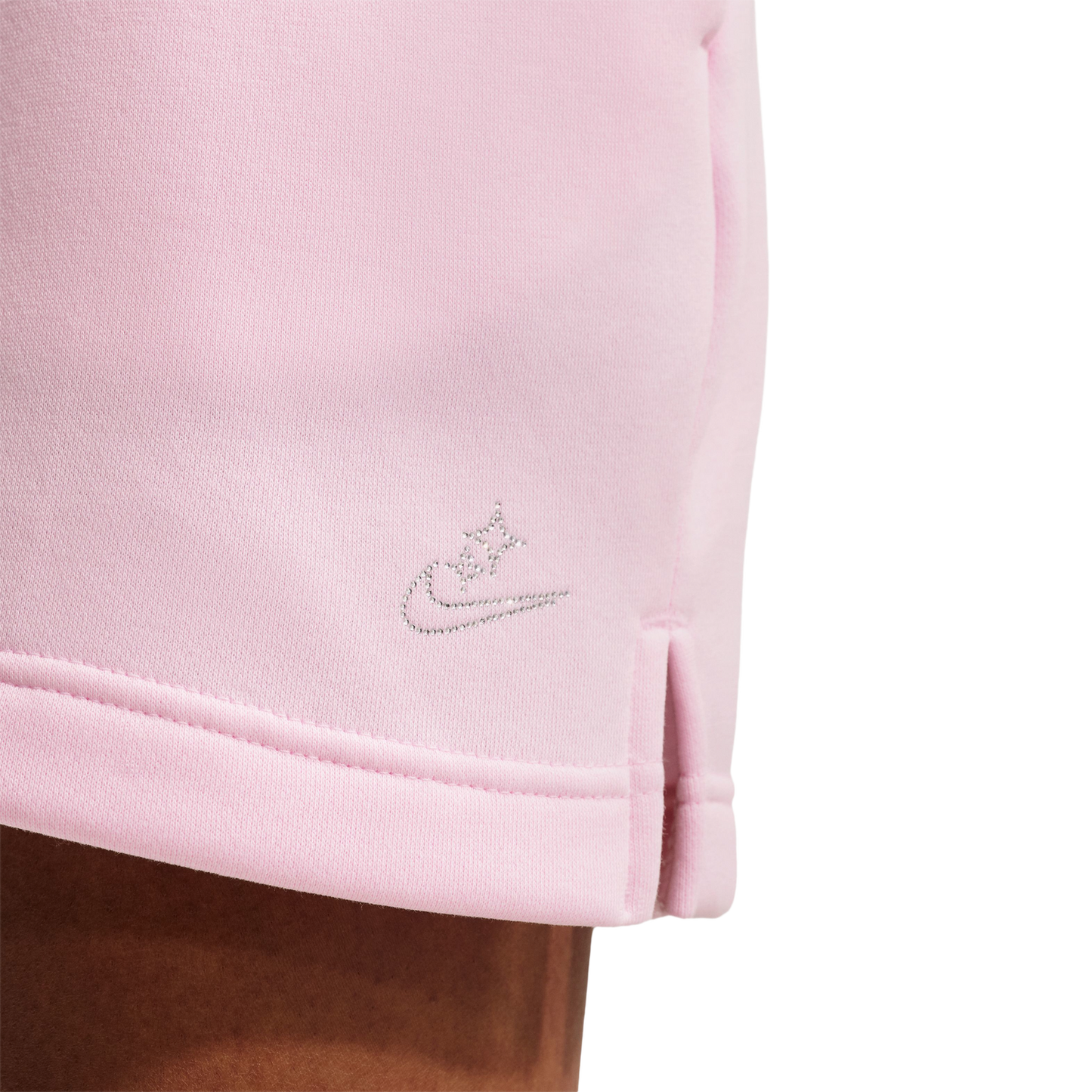 Nike NSW Phoenix Fleece HR Bling Mini Skirt - Women's - Pink Foam/Pink Foam