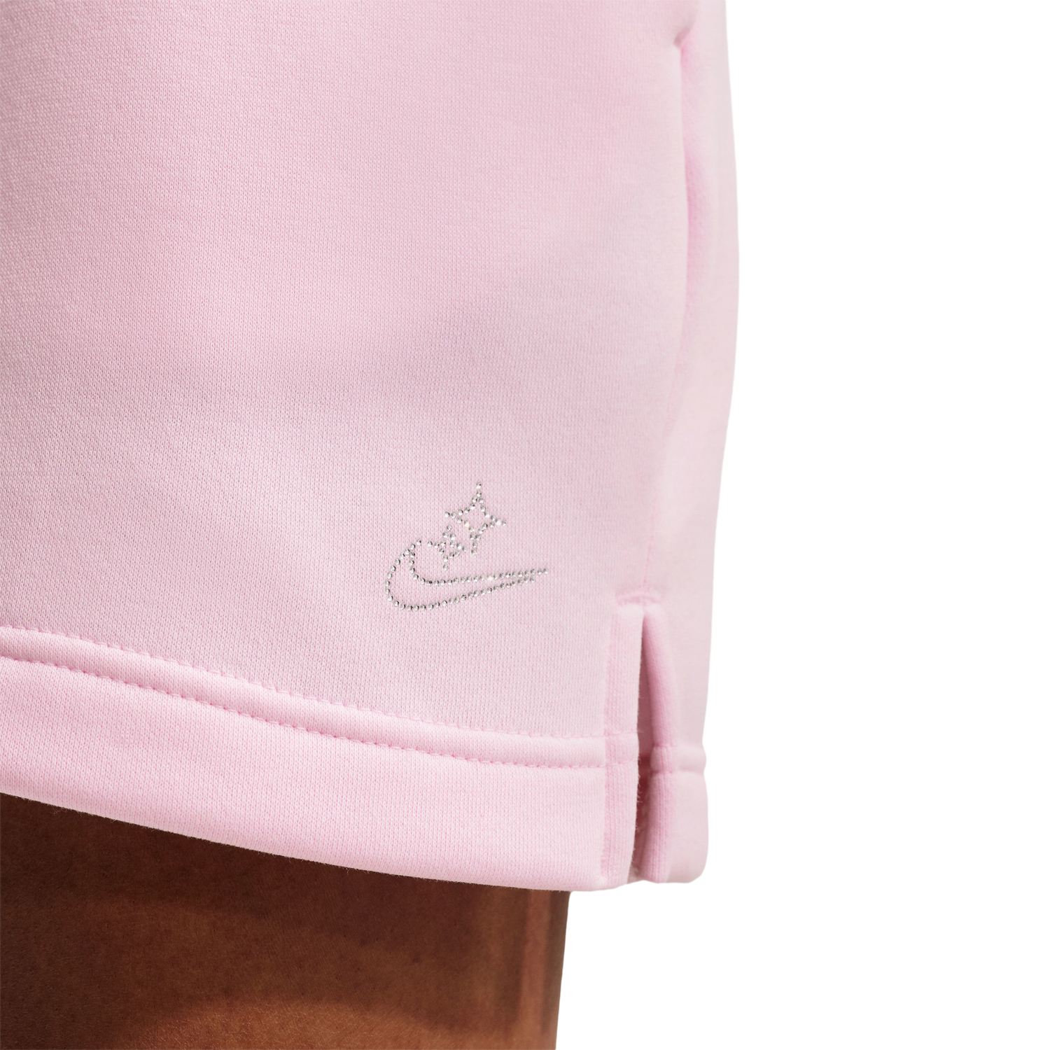 Nike NSW Phoenix Fleece HR Bling Mini Skirt - Women's - Pink Foam/Pink Foam