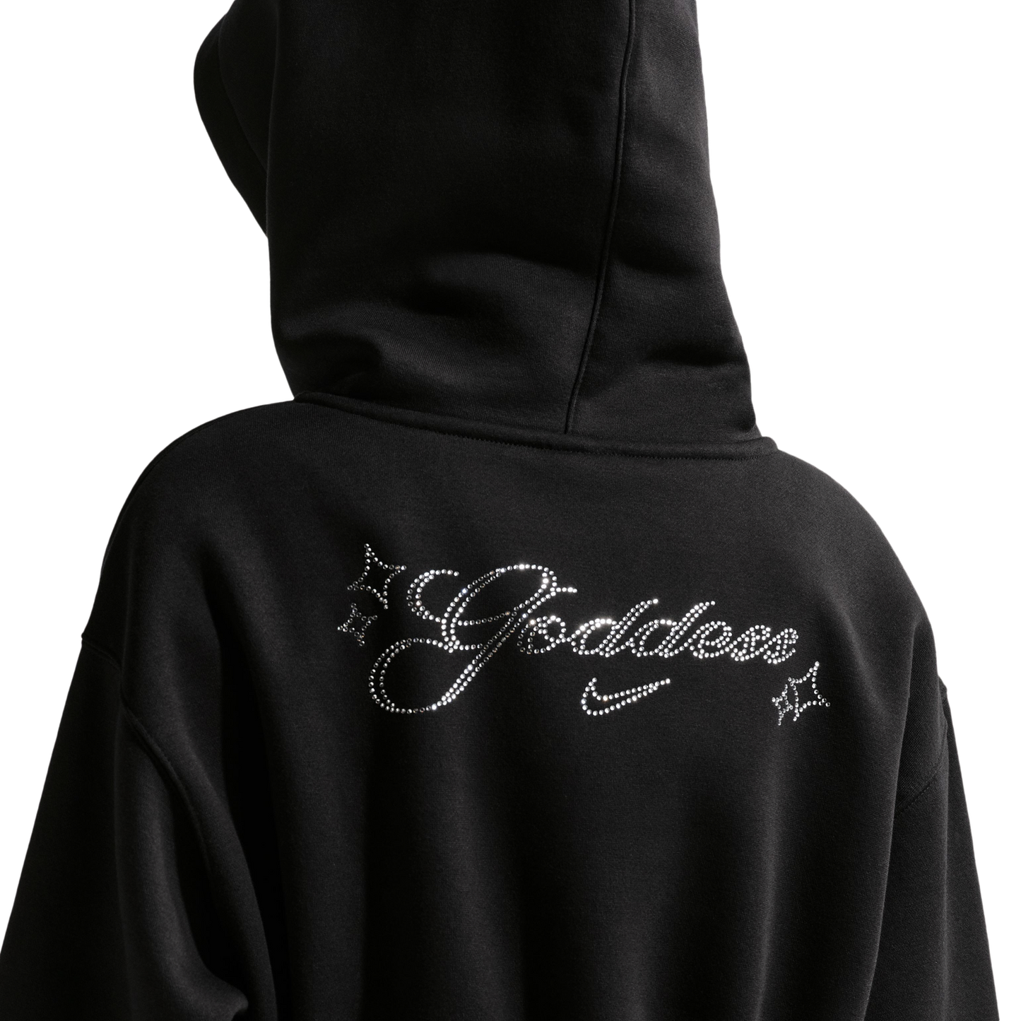 Nike NSW Phoenix Fleece Bling Crop Full-Zip Hoodie - Women's - Black/Black