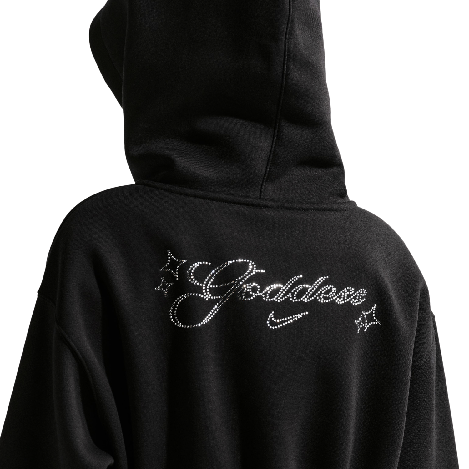 Nike NSW Phoenix Fleece Bling Crop Full-Zip Hoodie - Women's - Black/Black
