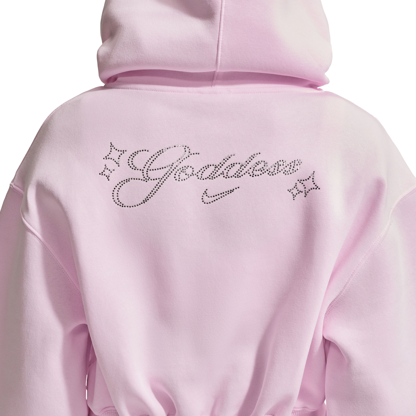 Nike NSW Phoenix Fleece Bling Crop Full-Zip Hoodie - Women's - Pink Foam/Pink Foam