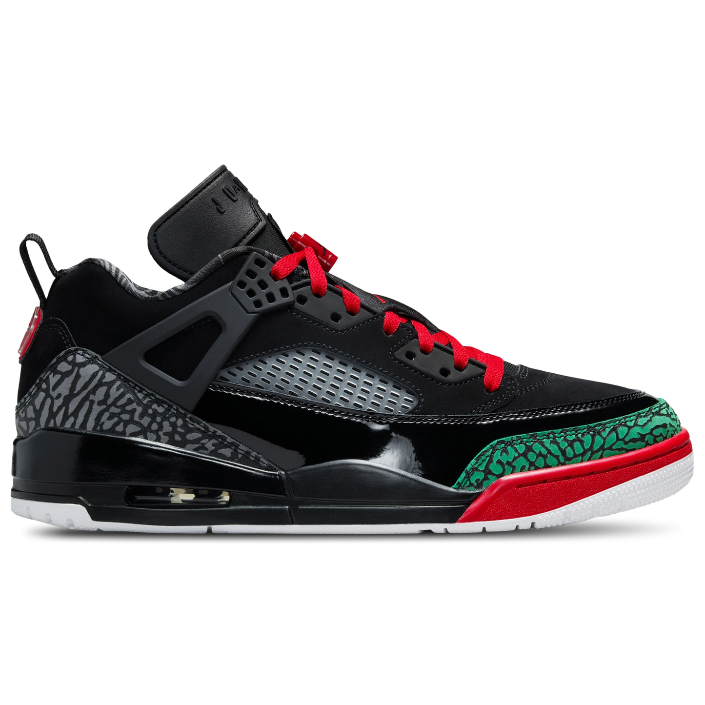 Jordan Spizike Low - Men's - Black/Classic Green/Varsity Red