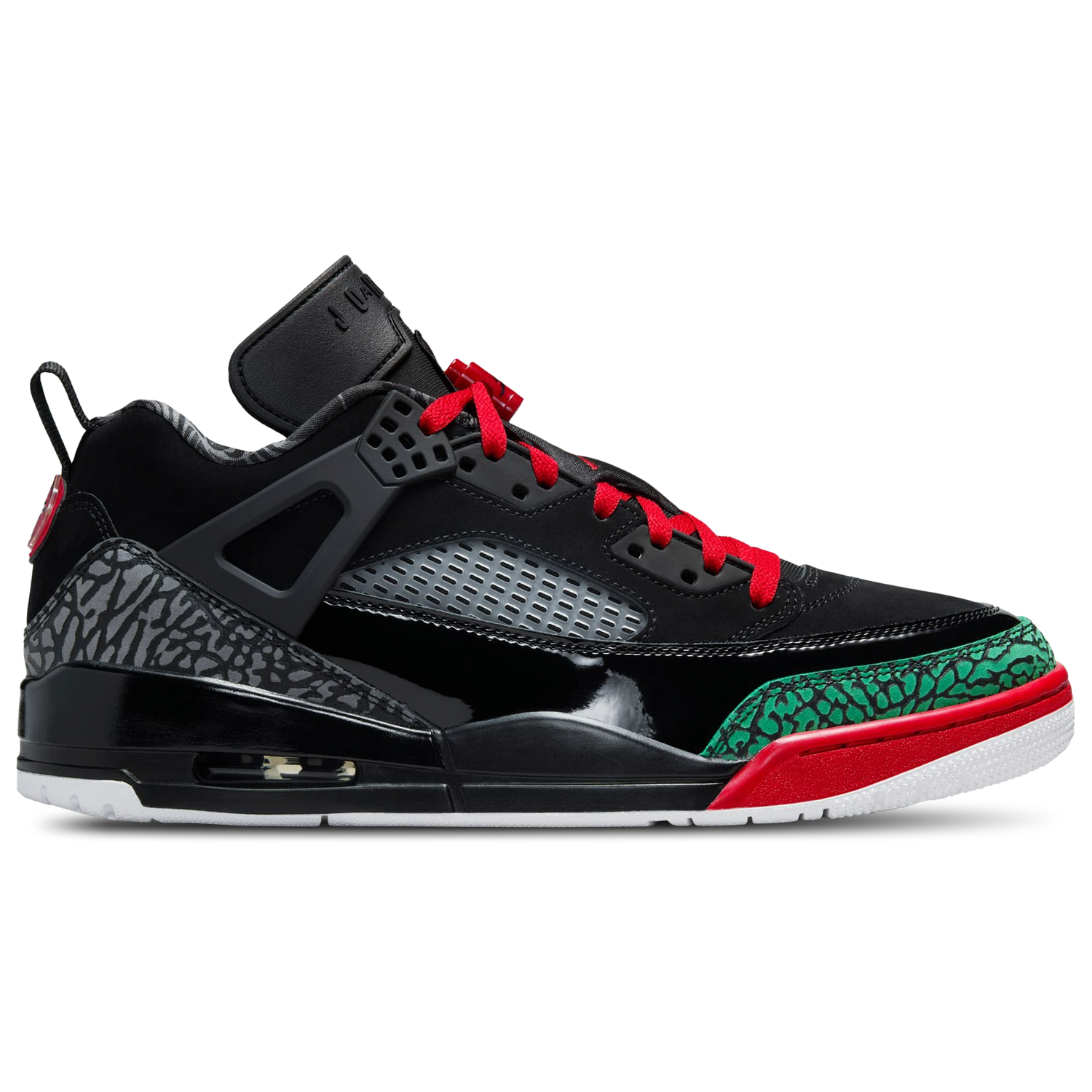 Jordan Spizike Low - Men's - Black/Classic Green/Varsity Red