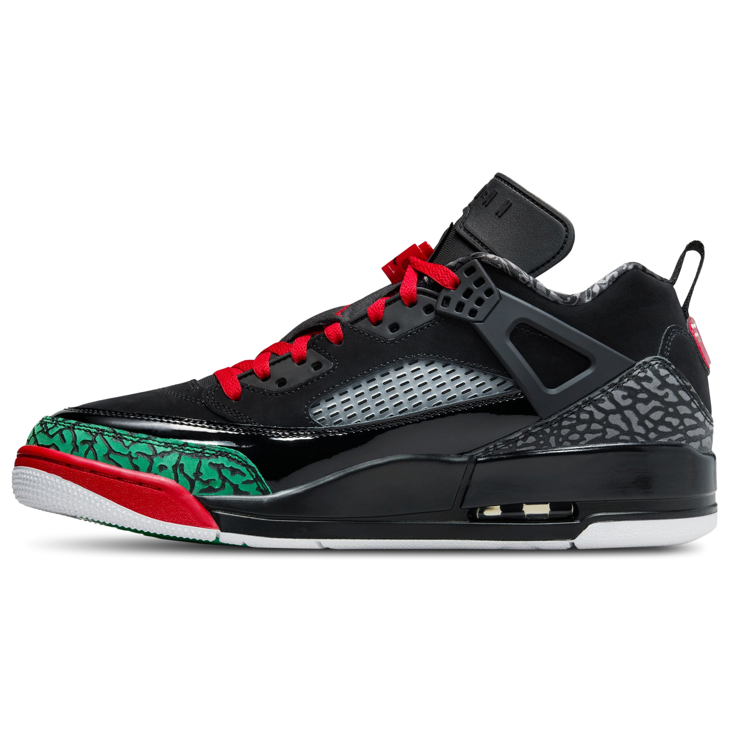 Jordan Spizike Low - Men's - Black/Classic Green/Varsity Red