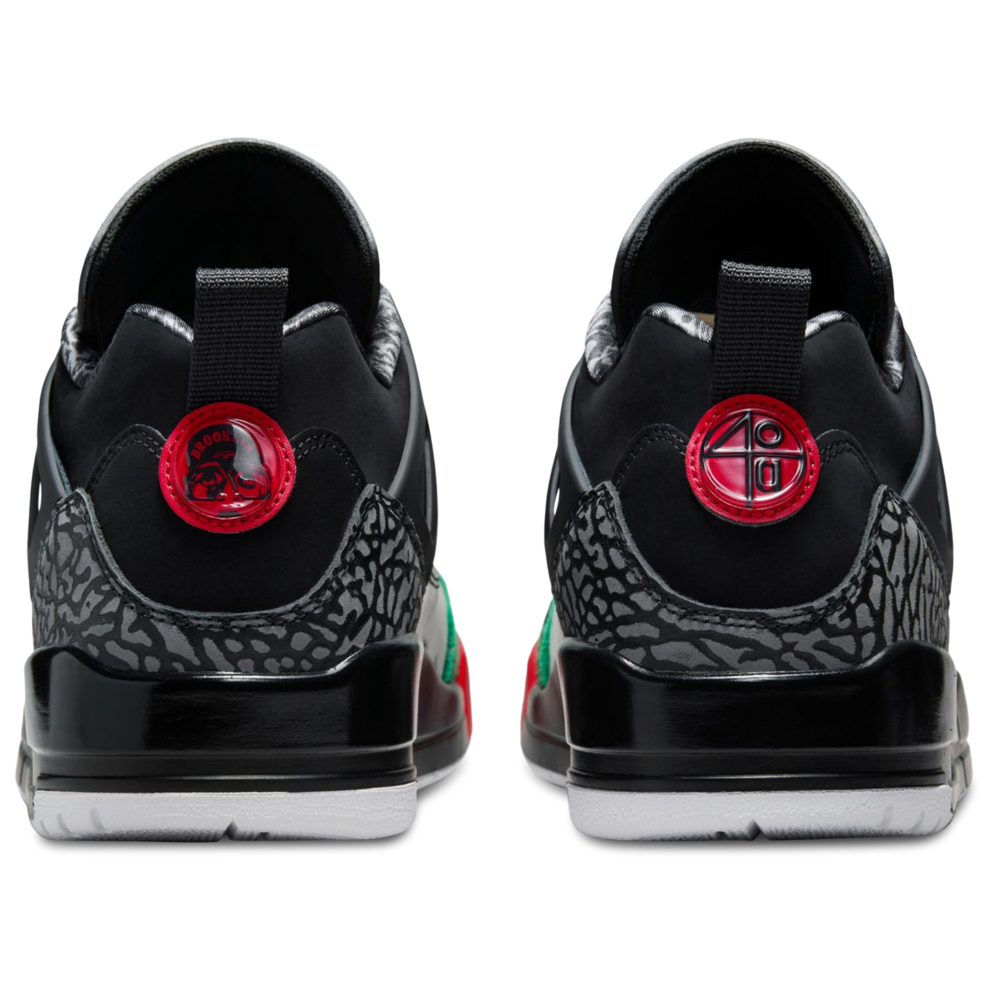 Jordan Spizike Low - Men's - Black/Classic Green/Varsity Red
