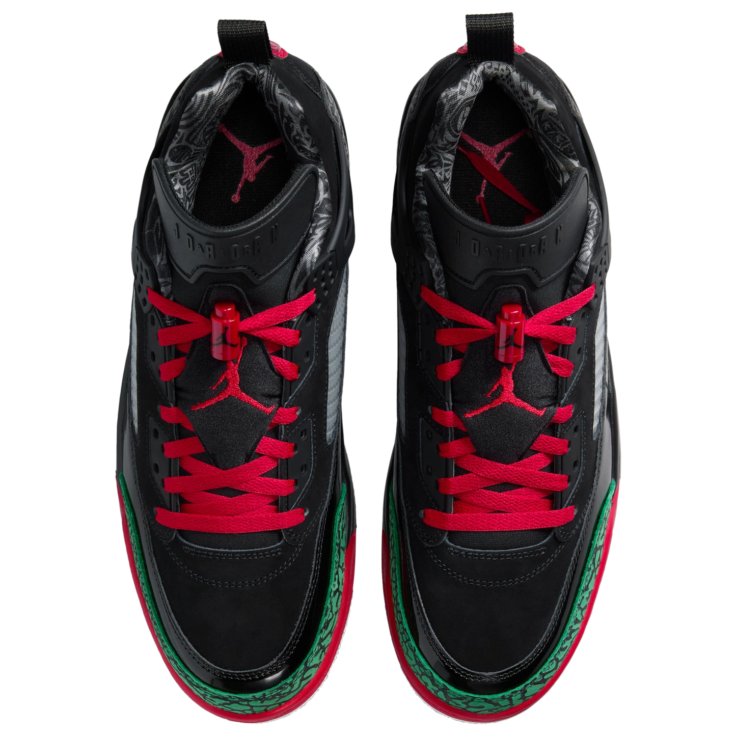Jordan Spizike Low - Men's - Black/Classic Green/Varsity Red