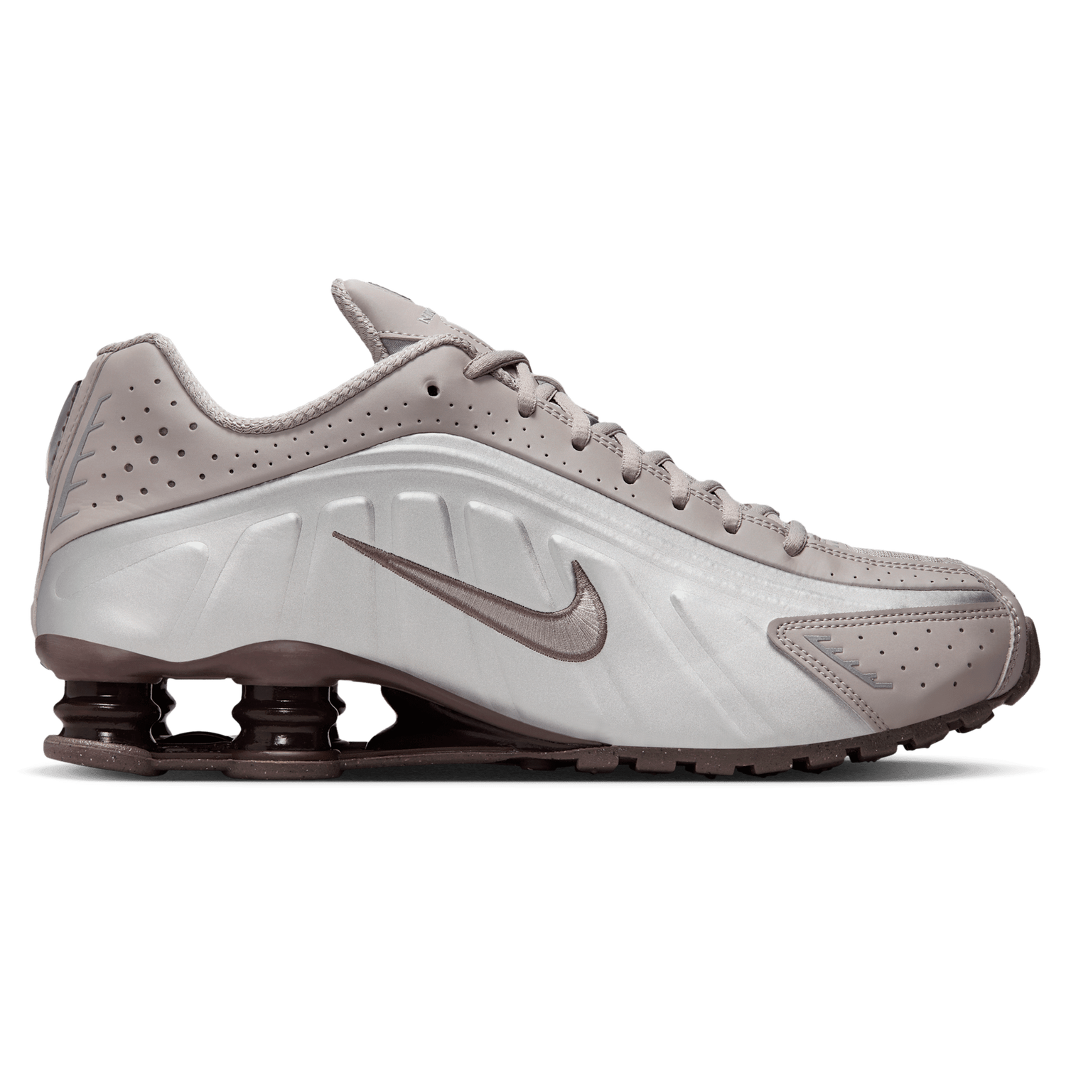 Nike Shox R4 - Men's - Cave Stone/Cave Stone/College Grey
