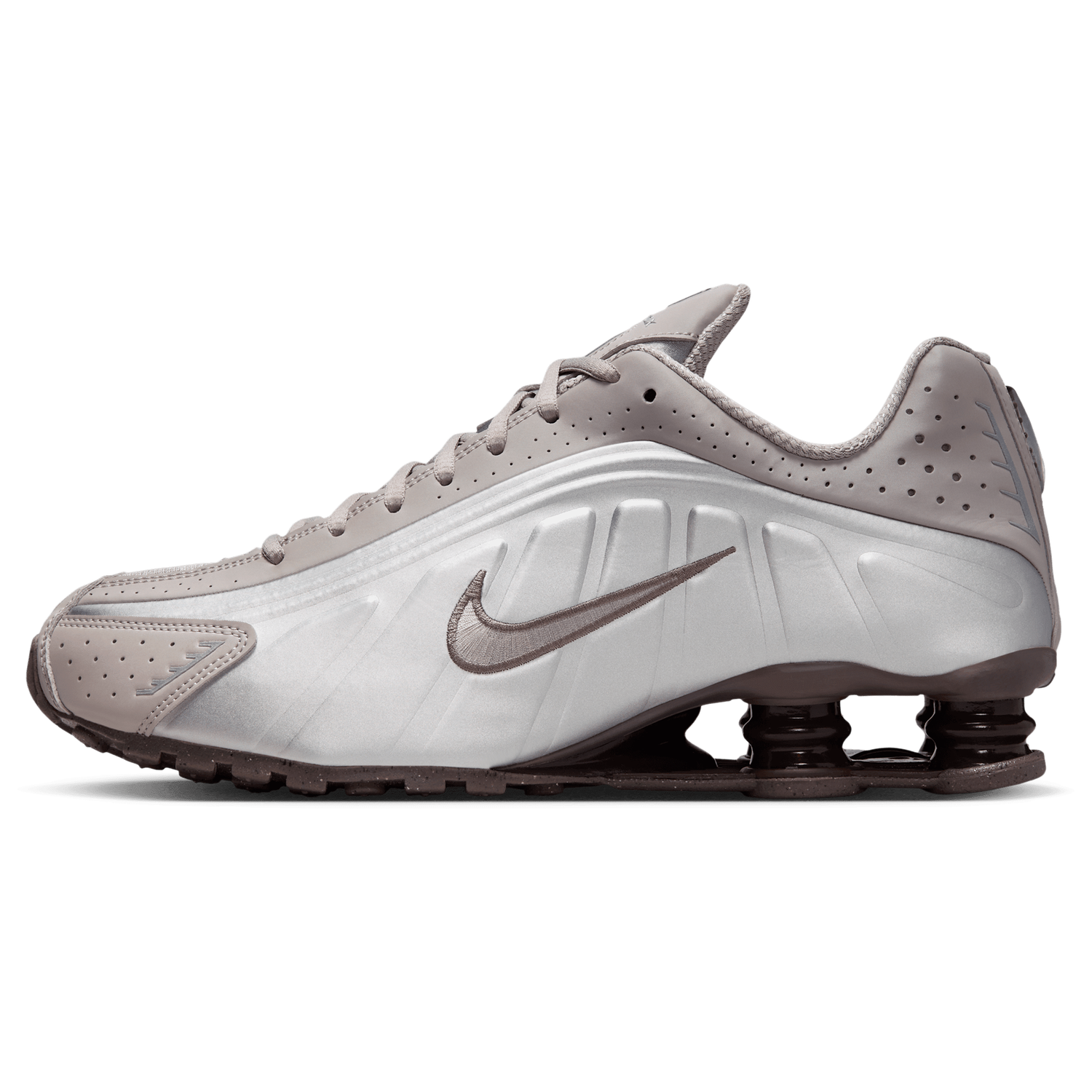 Nike Shox R4 - Men's - Cave Stone/Cave Stone/College Grey