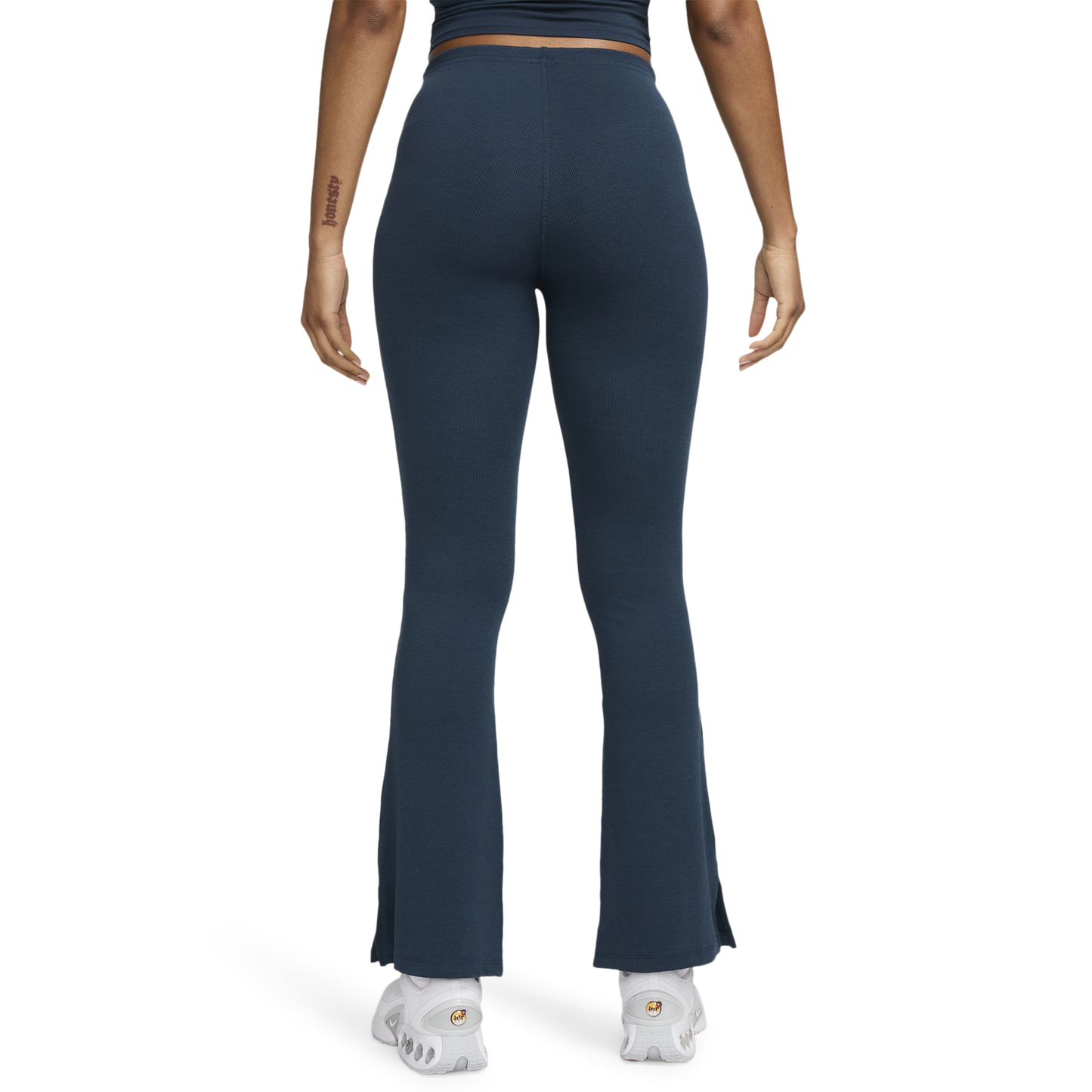 Nike NSW Chill Knit Mediun Rib Flare Pant - Women's - Armory Navy/Sail