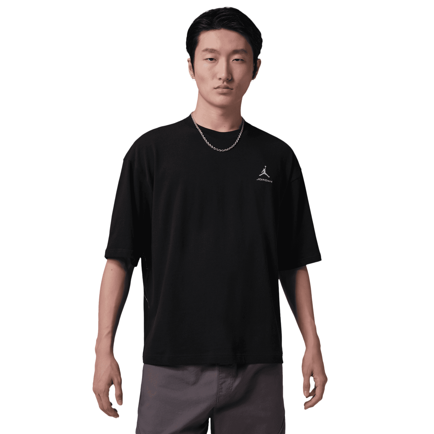 Jordan Oversized Short Sleeve Crew RCON - Men's - Black/Scream Green