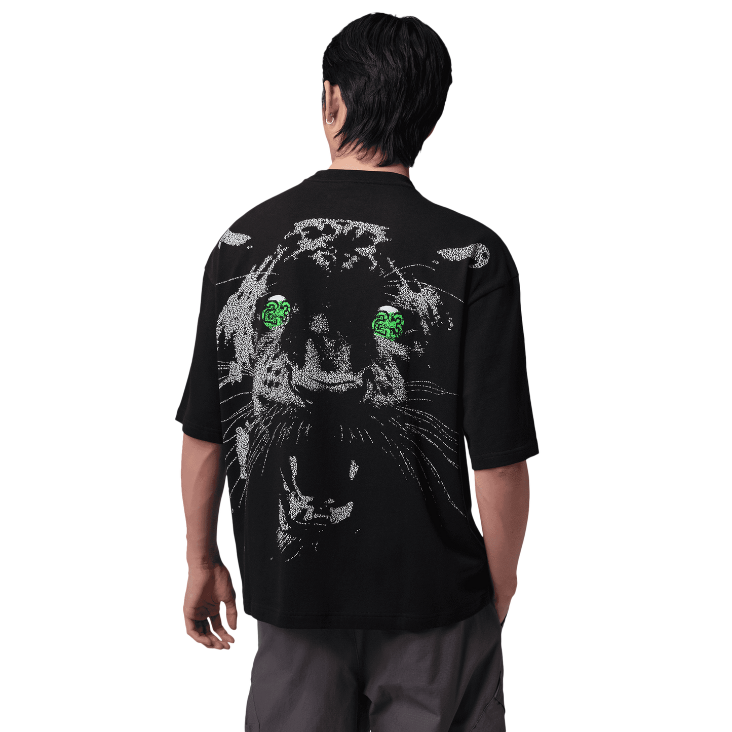 Jordan Oversized Short Sleeve Crew RCON - Men's - Black/Scream Green
