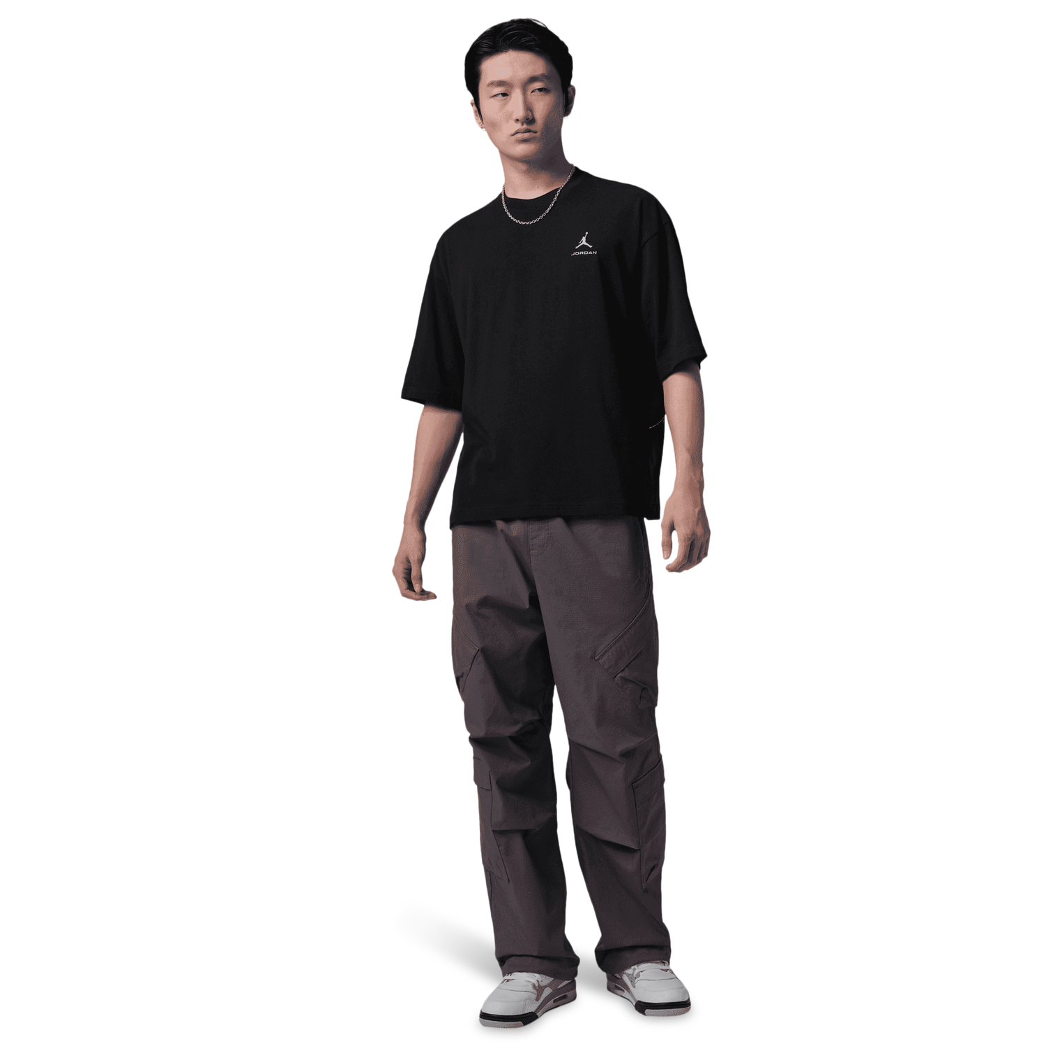 Jordan Oversized Short Sleeve Crew RCON - Men's - Black/Scream Green