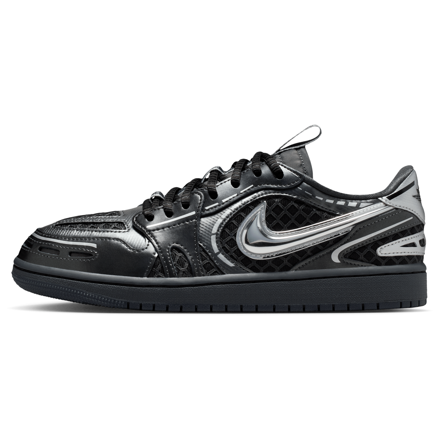 Jordan AJ 1 MM - Women's - White/Black/Metallic Silver