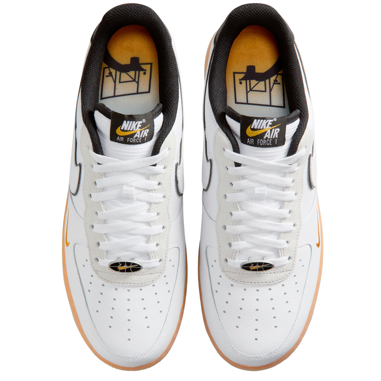 Nike Air Force 1 '07 - Men's - Black/White/Orange Peel