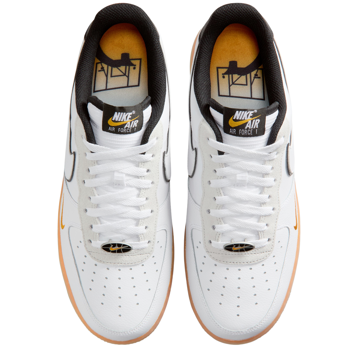 Nike Air Force 1 '07 - Men's - Black/White/Orange Peel