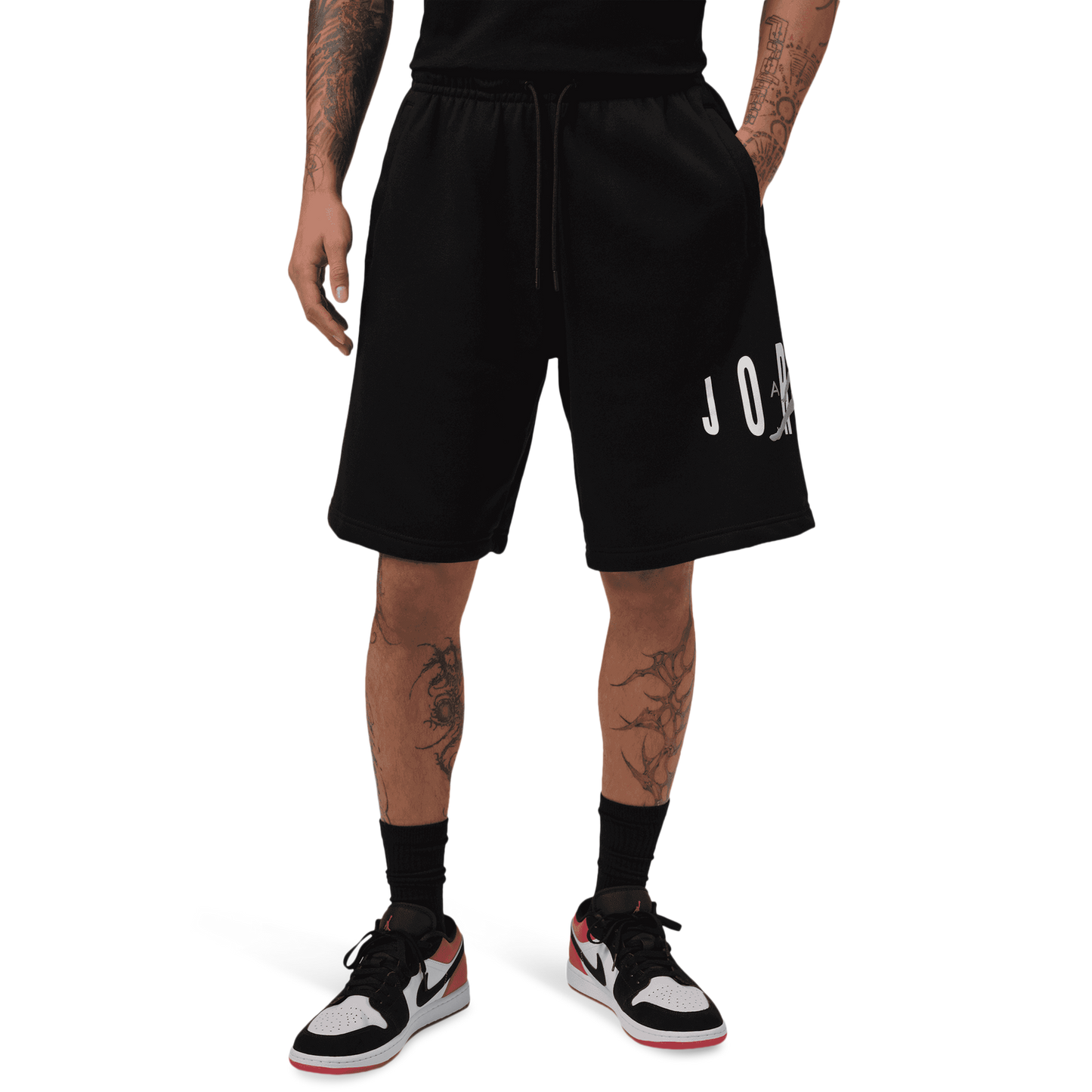 Jordan Brooklyn Stretch Fleece Short - Men's - Black/Wolf Grey