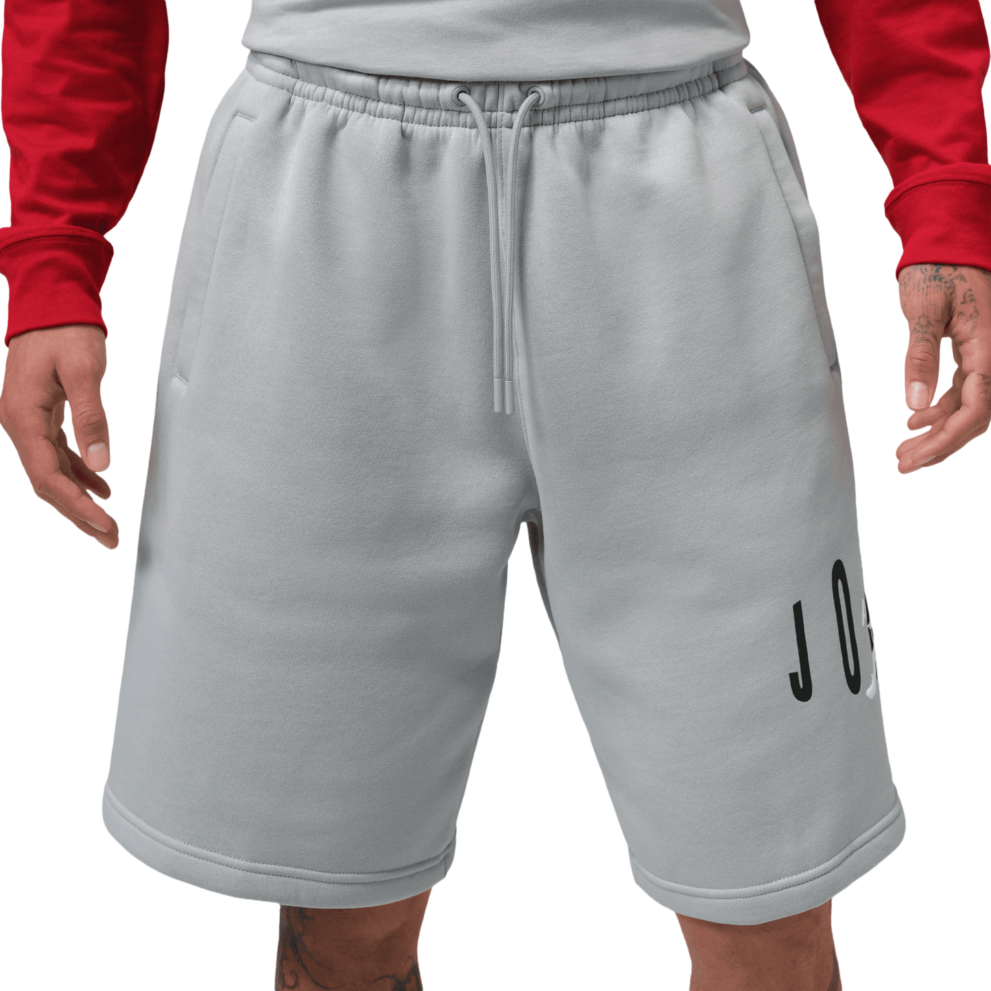 Jordan Brooklyn Stretch Fleece Short - Men's - Wolf Grey/Sail
