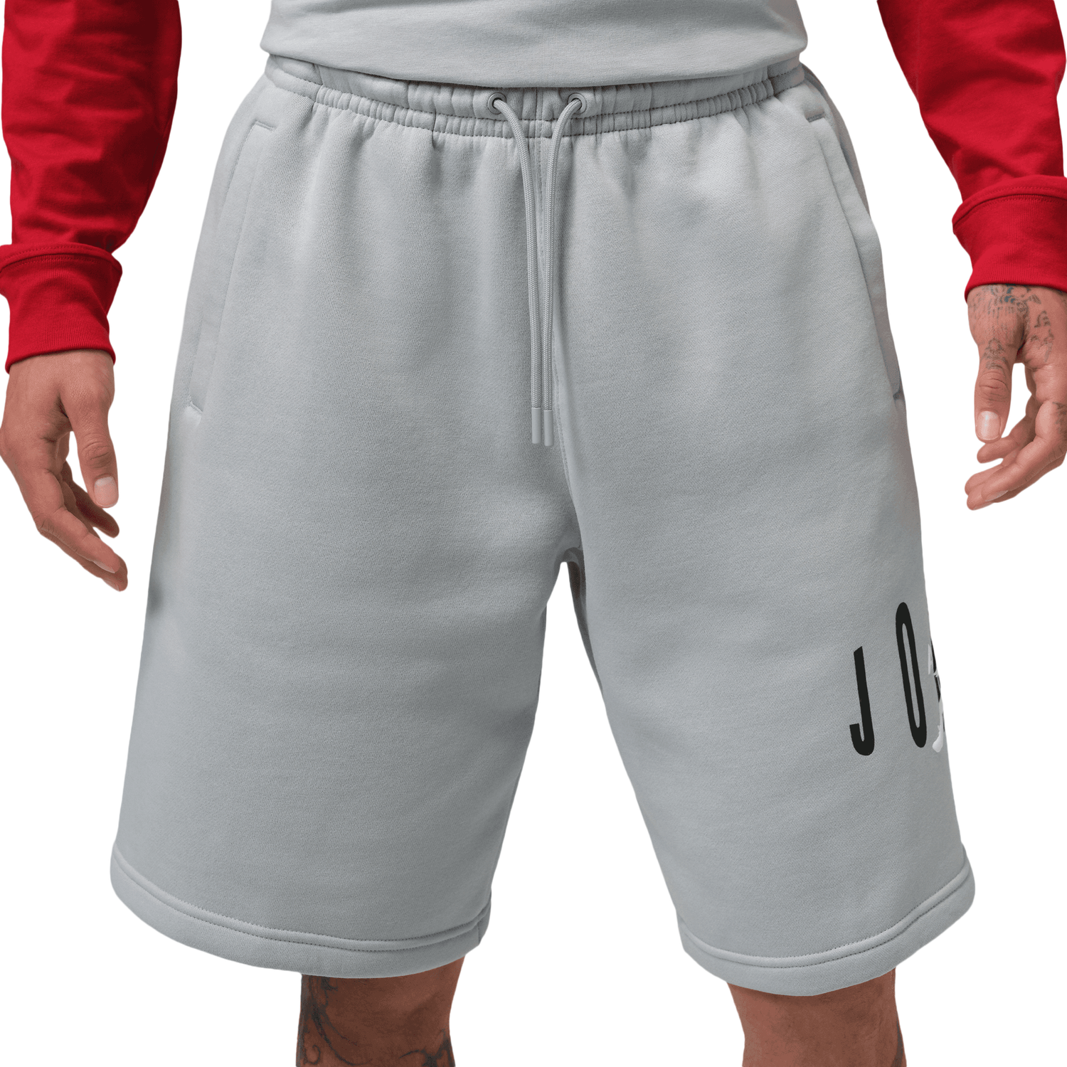 Jordan Brooklyn Stretch Fleece Short - Men's - Wolf Grey/Sail