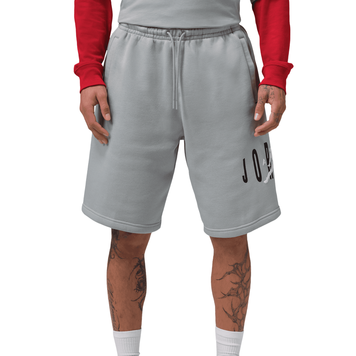 Jordan Brooklyn Stretch Fleece Short - Men's - Wolf Grey/Sail