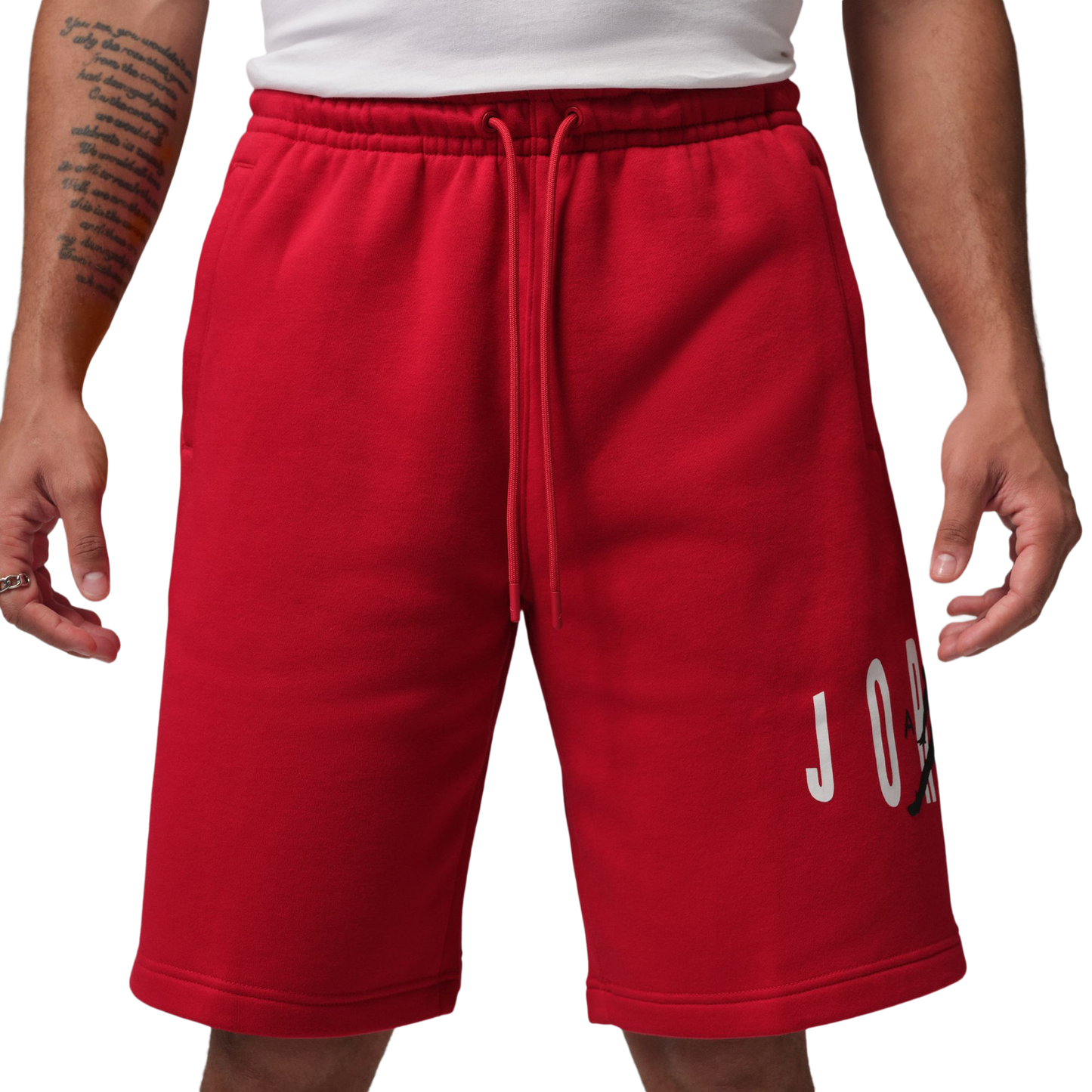 Jordan Brooklyn Stretch Fleece Short - Men's - Gym Red/Black