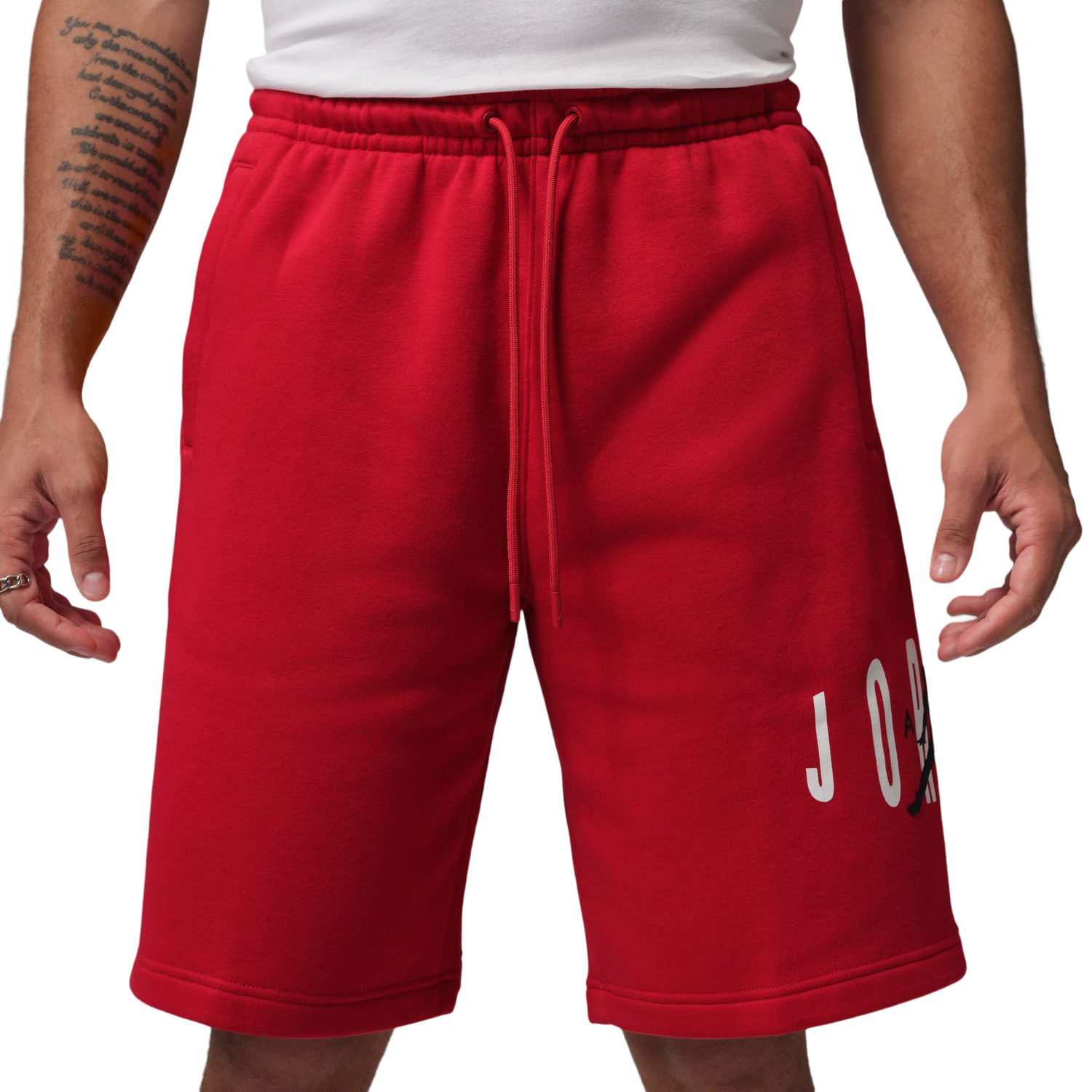 Jordan Brooklyn Stretch Fleece Short - Men's - Gym Red/Black