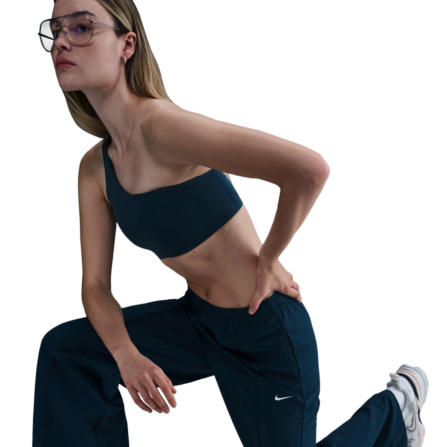 Nike Trend Woven Mid Rise Pants - Women's - Armory Navy/White
