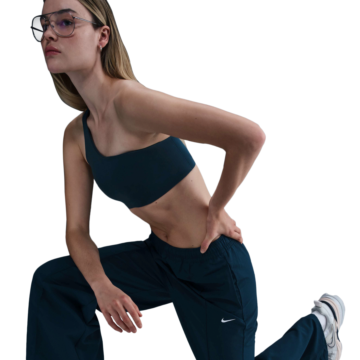 Nike Trend Woven Mid Rise Pants - Women's - Armory Navy/White