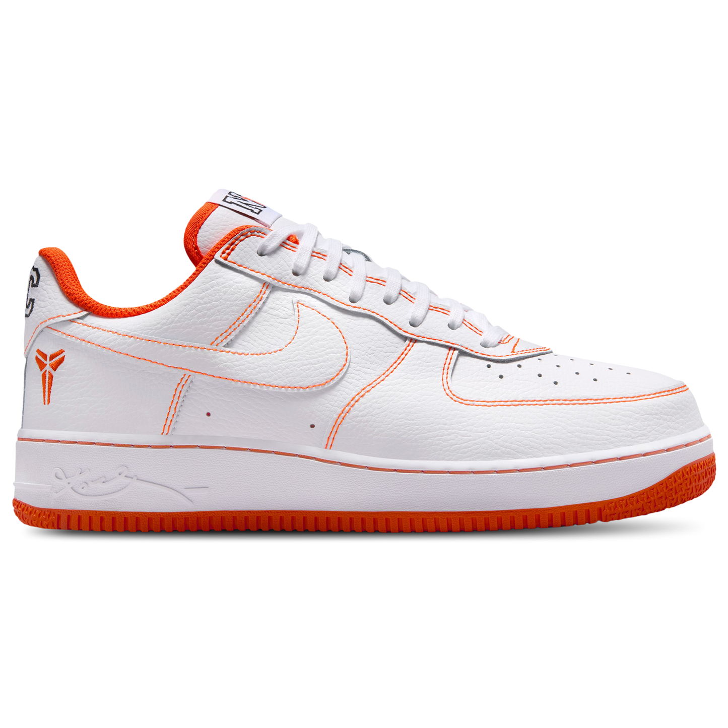 Nike Air Force 1 Kobe Protro Low - Men's - White/White/Safety Orange