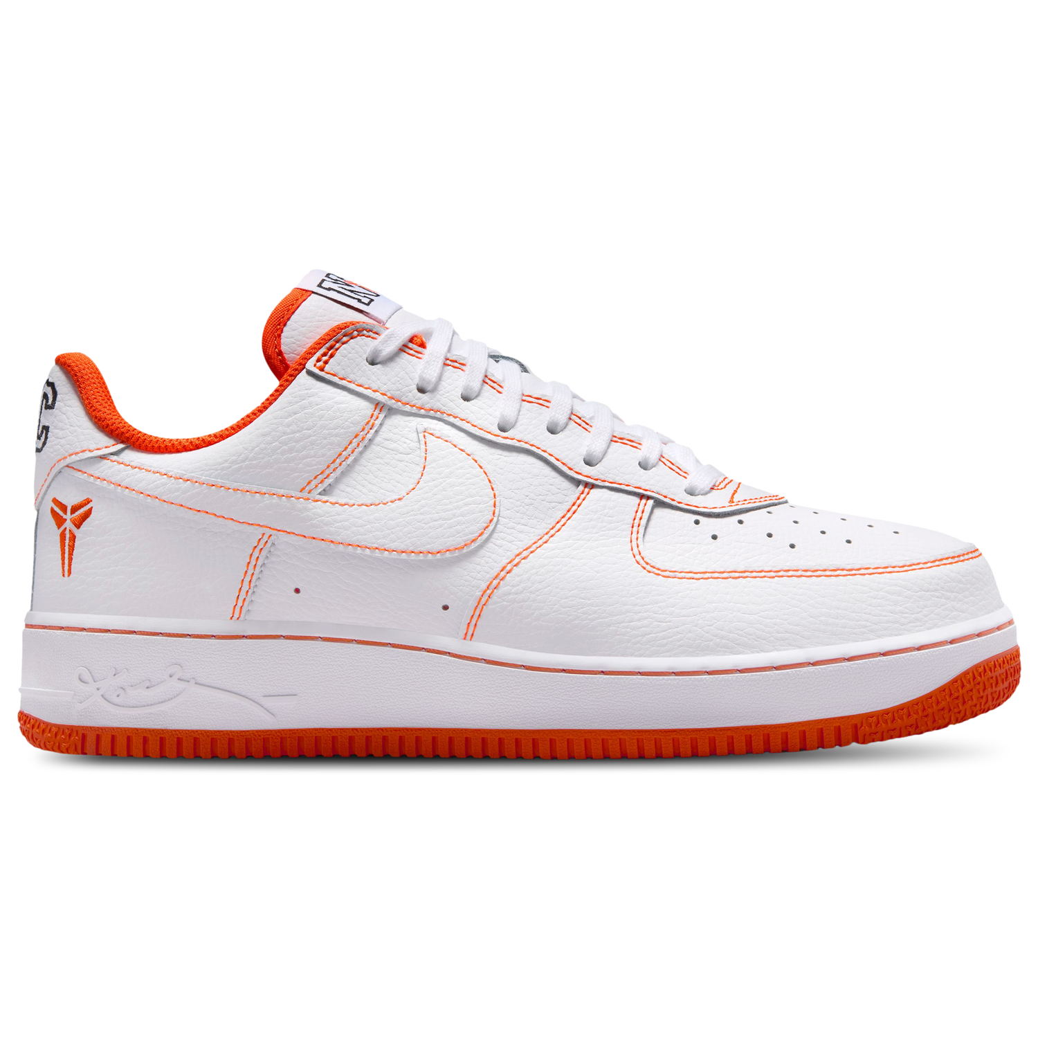 Nike Air Force 1 Kobe Protro Low - Men's - White/White/Safety Orange