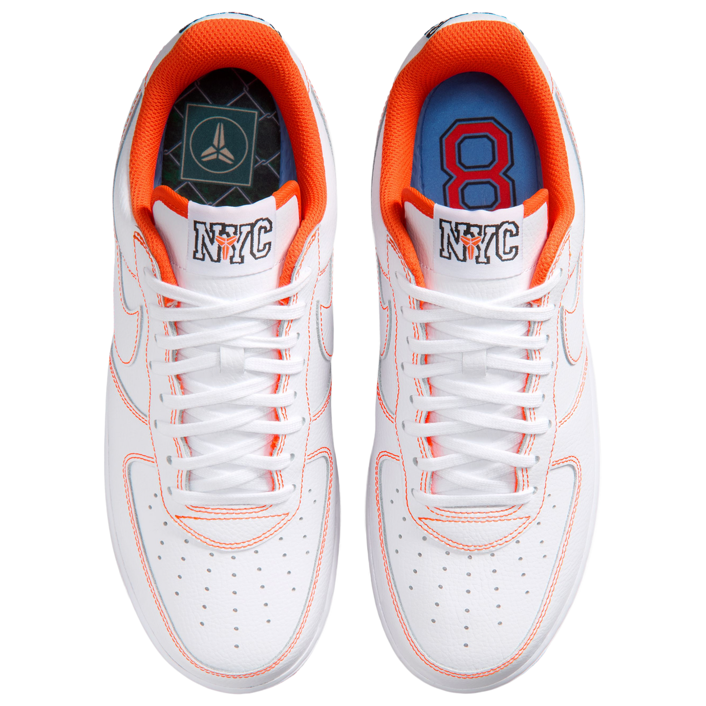 Nike Air Force 1 Kobe Protro Low - Men's - White/White/Safety Orange