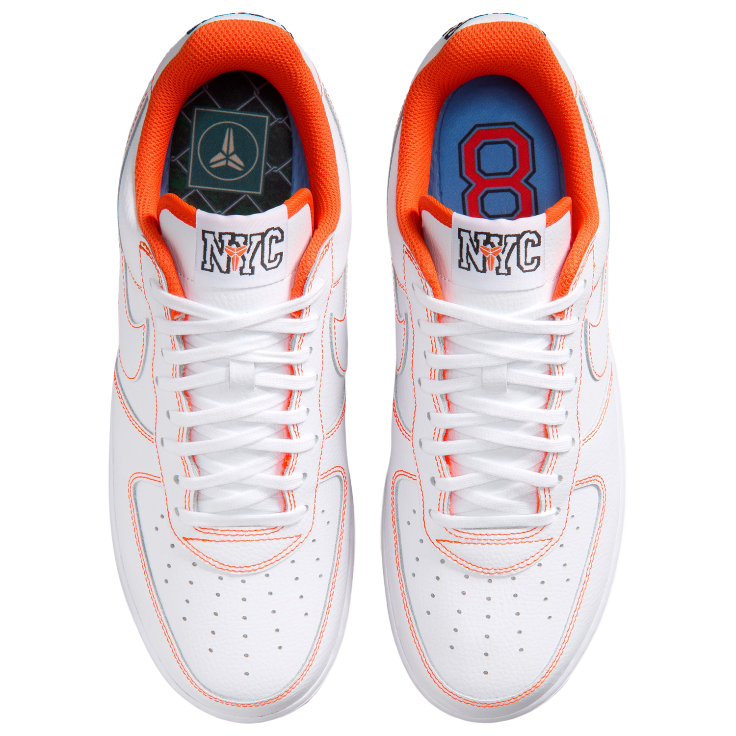 Nike Air Force 1 Kobe Protro Low - Men's - White/White/Safety Orange