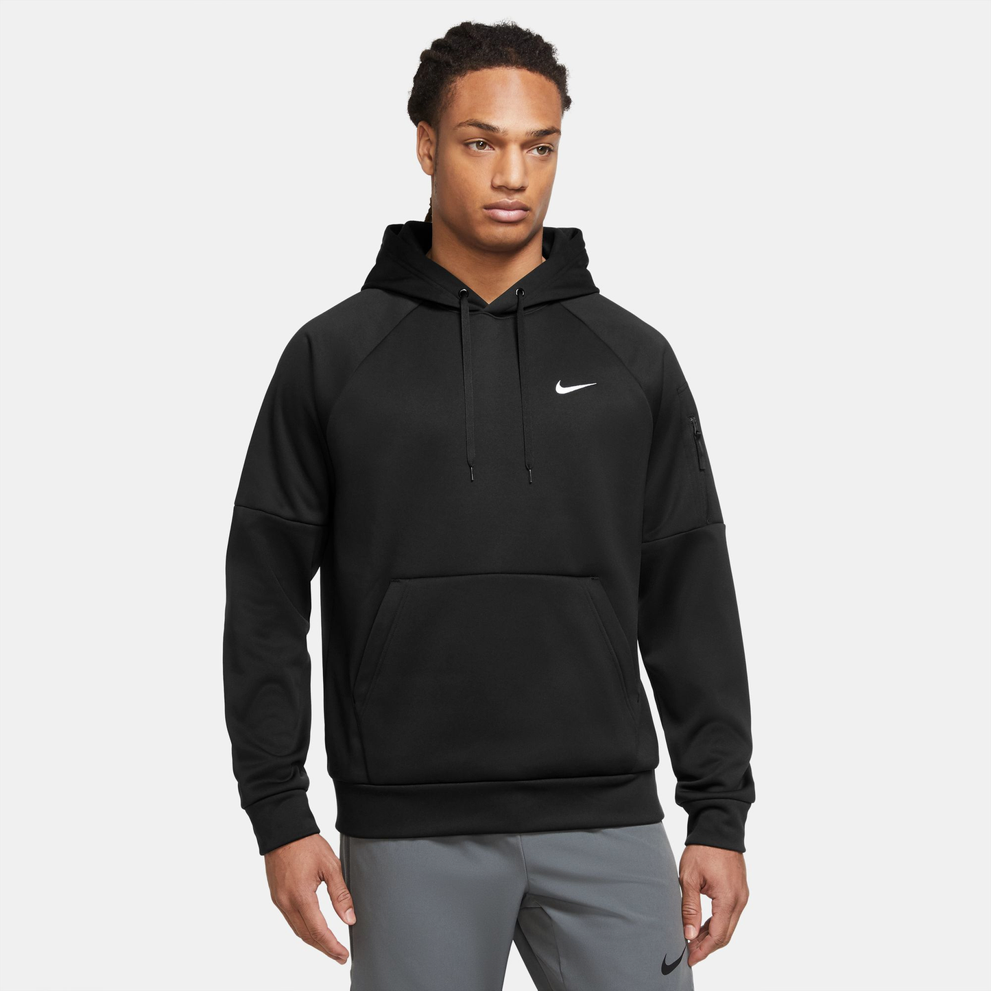 Nike Therma Fleece Pullover Hoodie - Men's - Black/Black/White