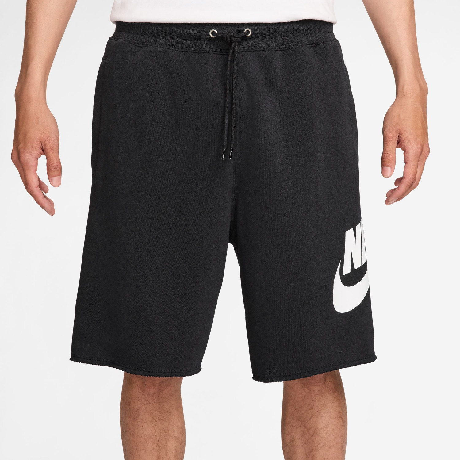 Nike Club Alumni FT Shorts - Men's - Black/Black/White