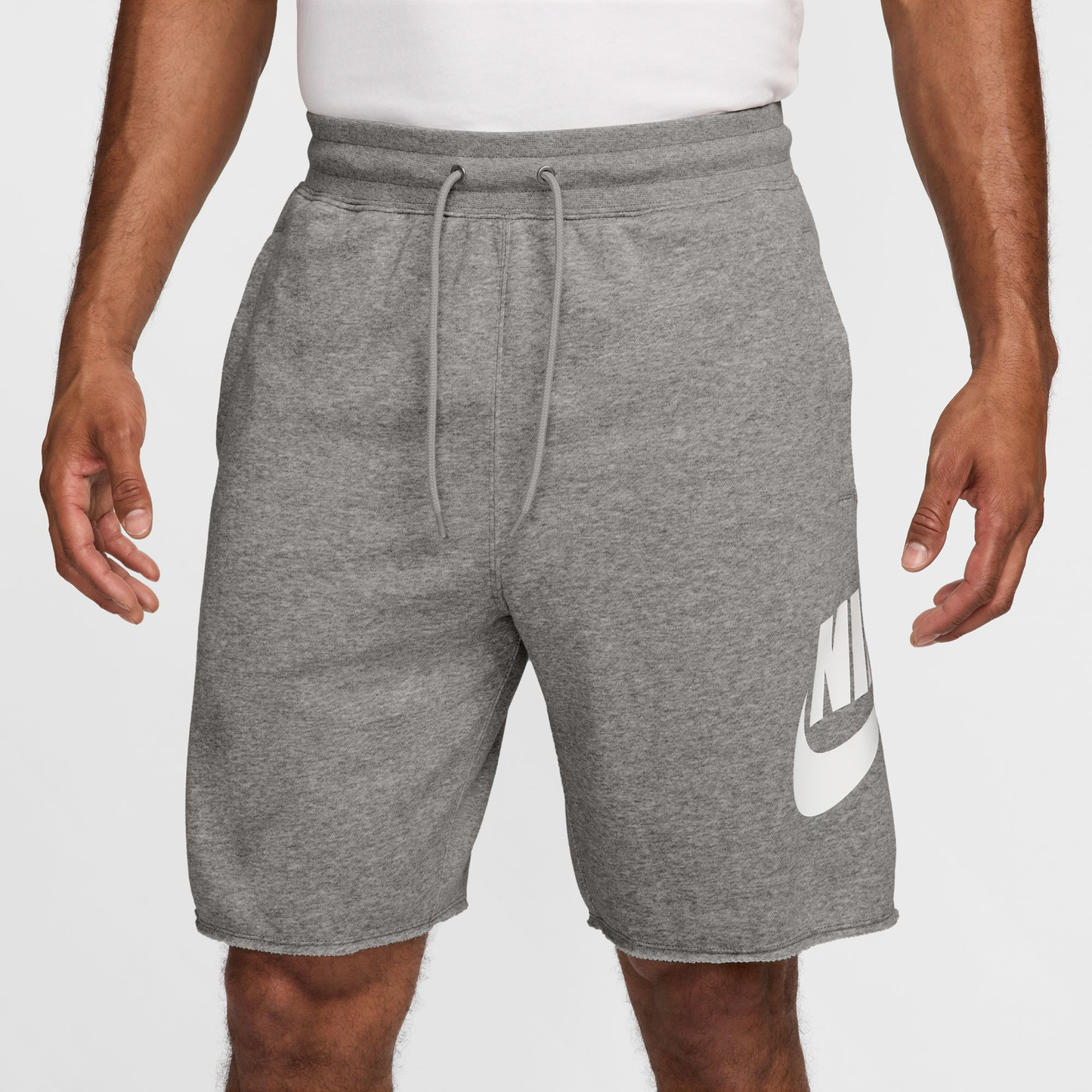 Nike Club Alumni FT Shorts - Men's - Dark Grey Heather/White/Light Smoke Grey