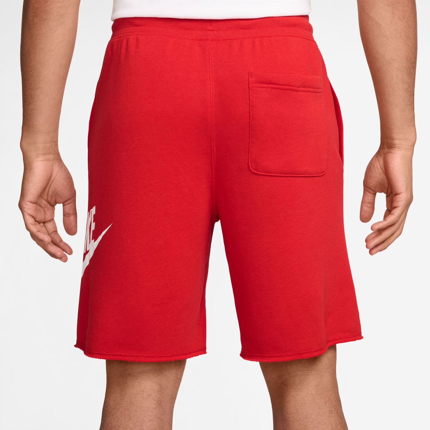 Nike Club Alumni FT Shorts - Men's - White/University Red
