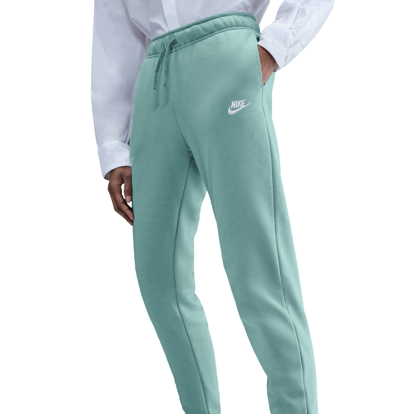 Nike NSW Club Fleece Mid Rise Pant - Women's - Cannon/White