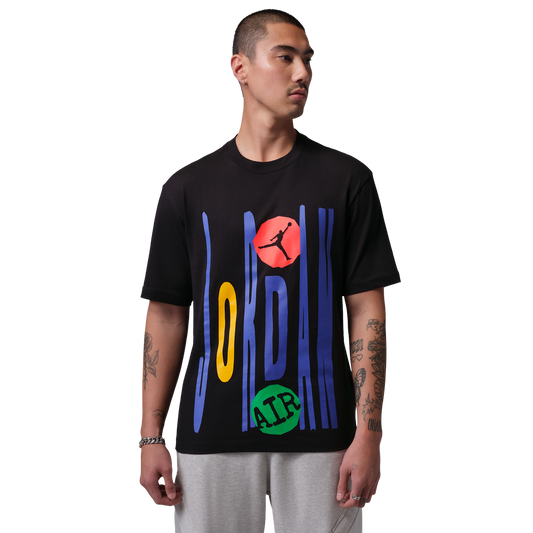 Jordan Technicolor WM Graphic Short Sleeve Crew - Men's - Black