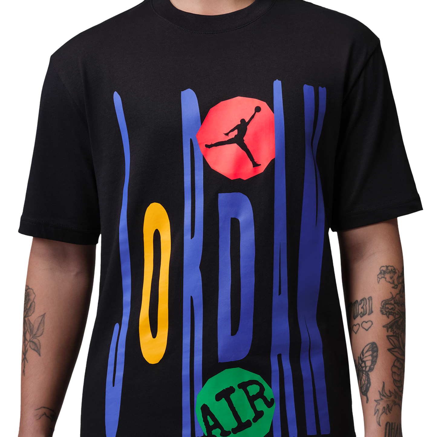 Jordan Technicolor WM Graphic Short Sleeve Crew - Men's - Black
