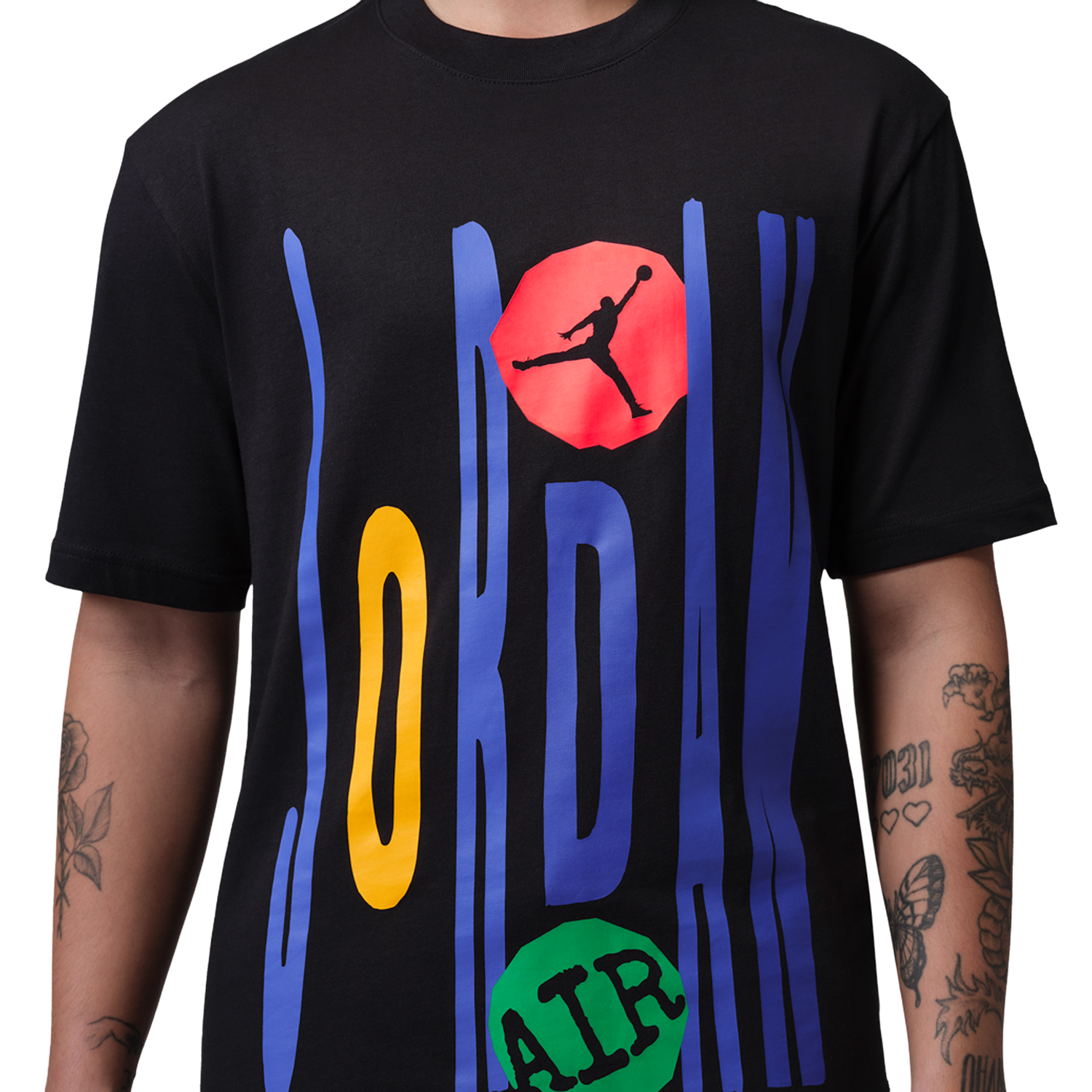 Jordan Technicolor WM Graphic Short Sleeve Crew - Men's - Black
