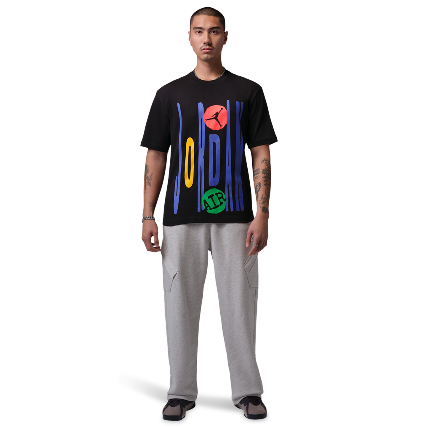 Jordan Technicolor WM Graphic Short Sleeve Crew - Men's - Black