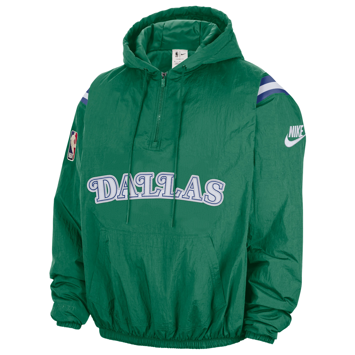 Nike Mavericks Woven LND Half-Zip Hoodie - Men's - Green/Multi