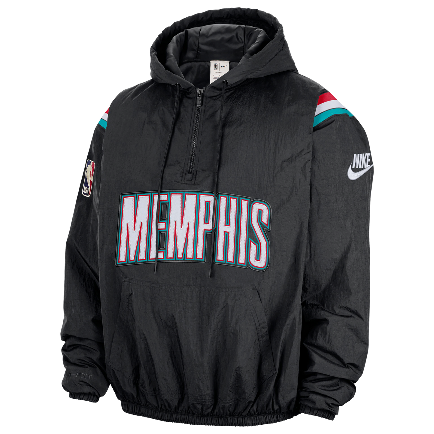 Nike Grizzlies Woven LND Half-Zip Hoodie - Men's - Black/Multi