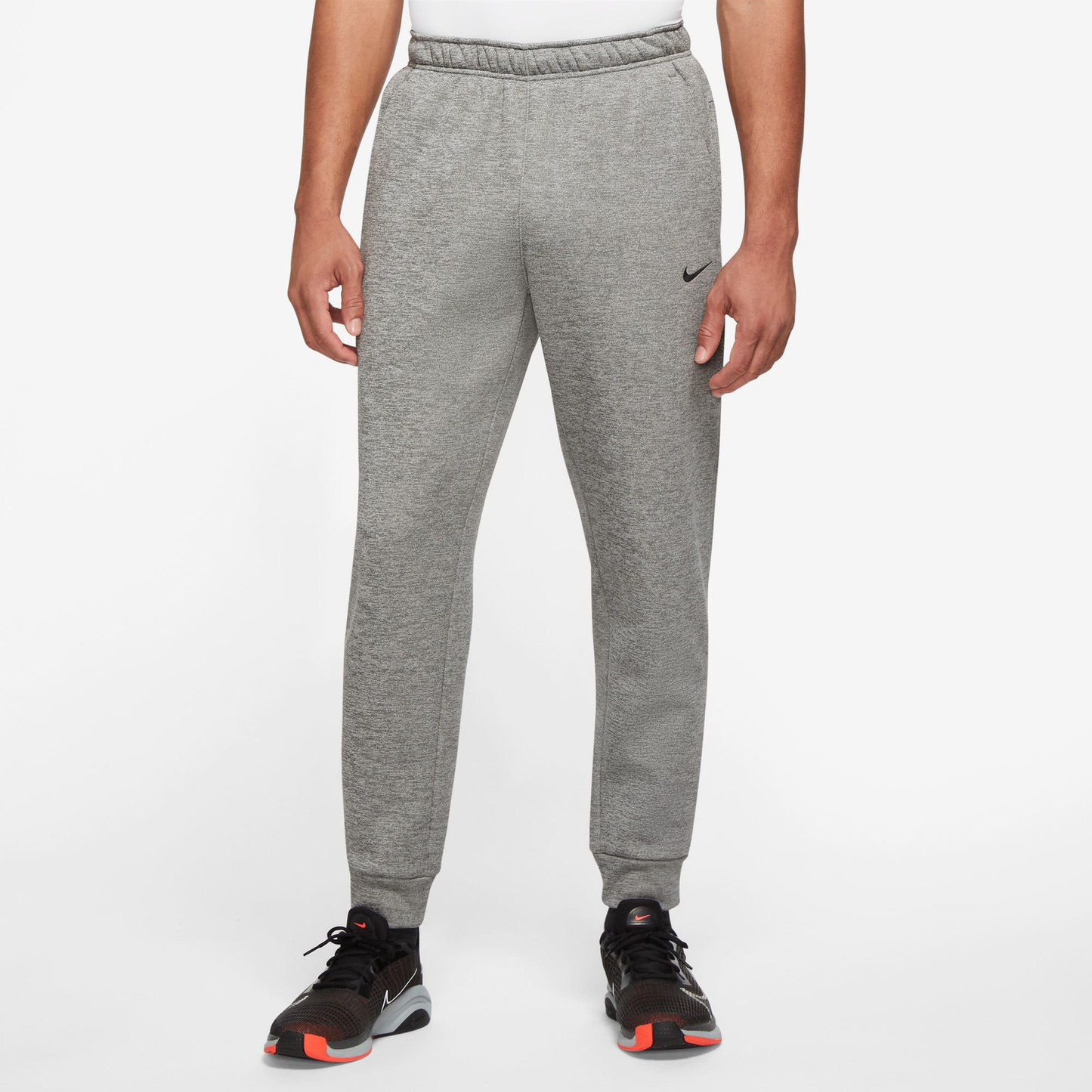 Nike Therma Fleece Taper Pants - Men's - Particle Grey/Dark Grey Heather/Black