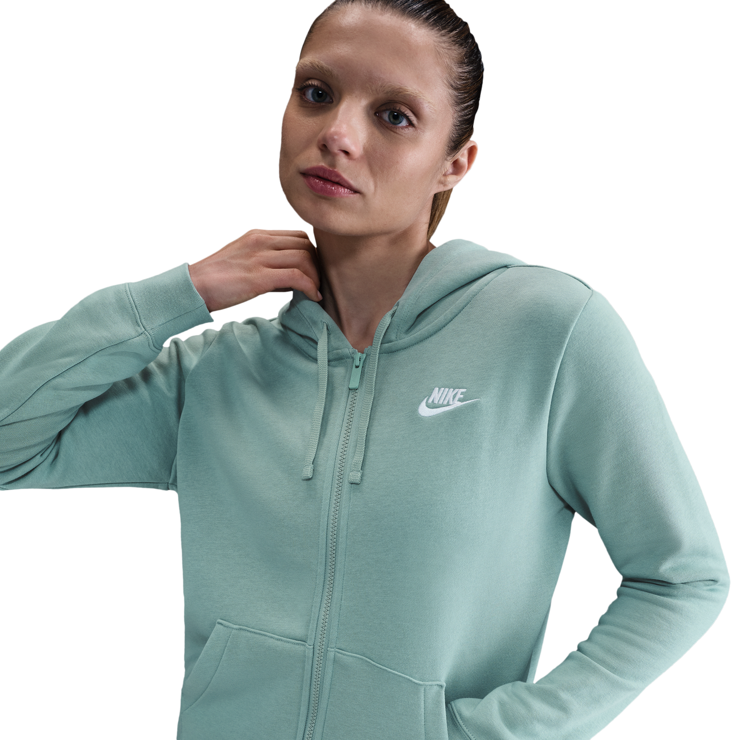 Nike NSW Club Fleece FZ Hoodie - Women's - Cannon/White