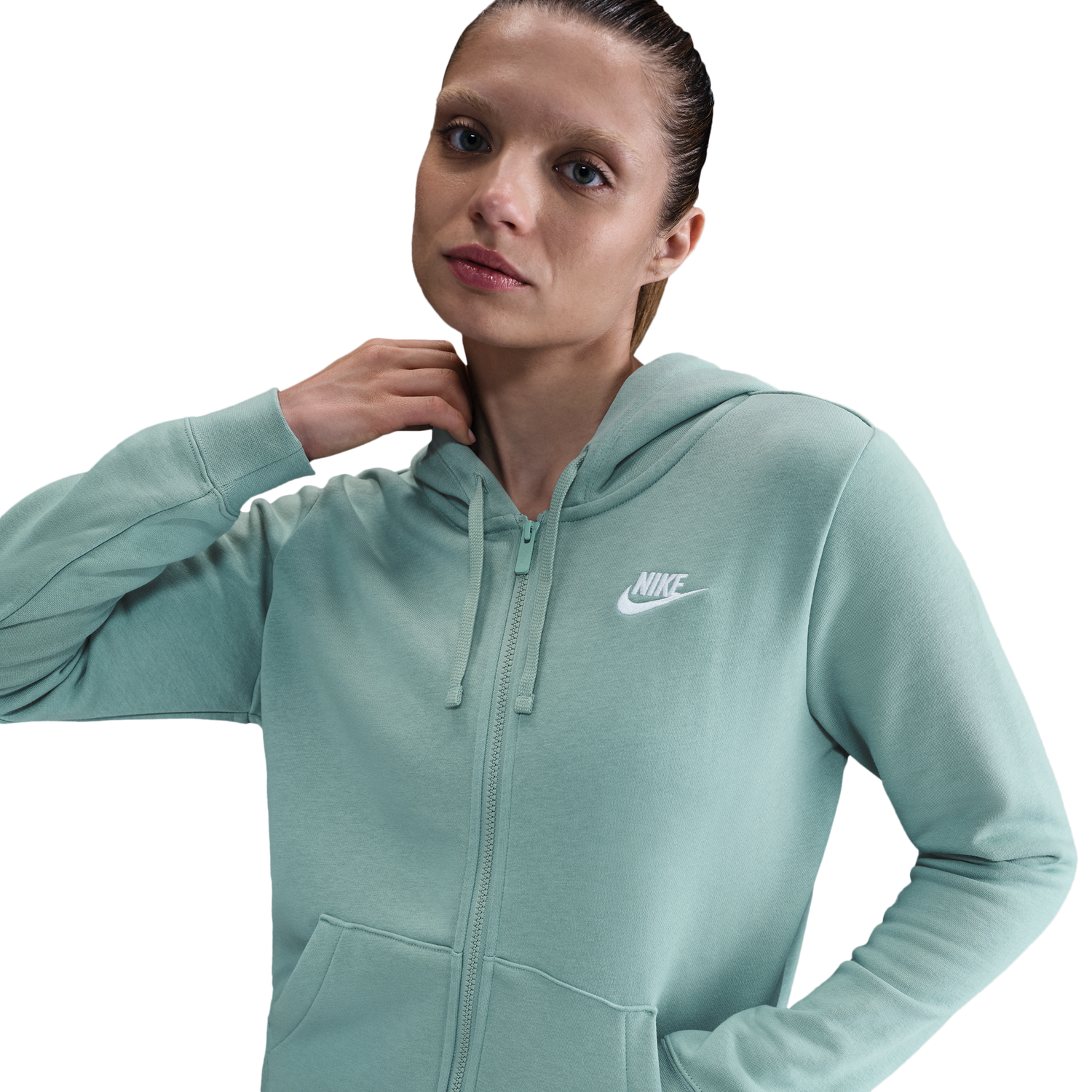Nike NSW Club Fleece FZ Hoodie - Women's - Cannon/White