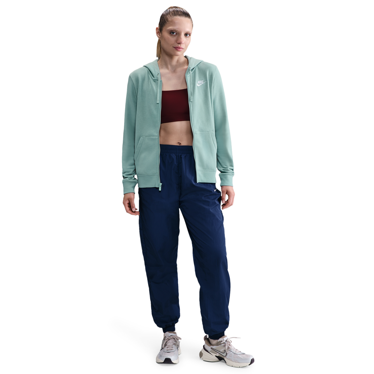 Nike NSW Club Fleece FZ Hoodie - Women's - Cannon/White